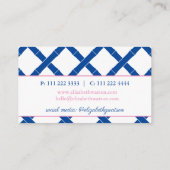 シンプルシックブルーとホワイト竹トレリス 名刺 (裏面)