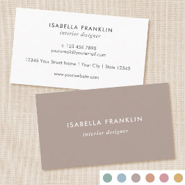 シンプルシックプロフェッショナルミニマリストタウペブラウン 名刺