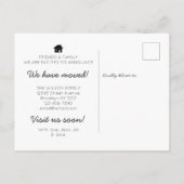 シンプルシックホームスイートホーム引っ越しましたムービング 案内ポストカード (裏面)