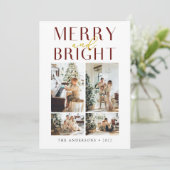 シンプルシックメリーで明るい4枚の写真 シーズンカード (スタンド正面)