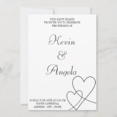 シンプルシックモダンエレガントな結婚式 招待状 (正面)