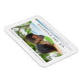 シンプルシックモダンタイポグラフィスクリプトフォトカップル マグネット (右側)