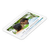 シンプルシックモダンタイポグラフィスクリプトフォトカップル マグネット (左側)