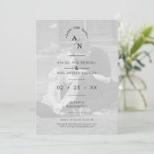 シンプルシックモダン書道2枚フォトカップル セーブザデート (スタンド正面)