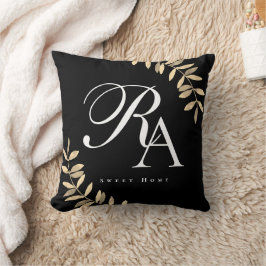 シンプルシックモノグラムブラック クッション