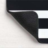 シンプルシックラシックク白黒ストライプのクール マウスパッド (コーナー)