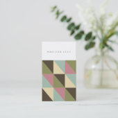 シンプルシック三角形パターン名刺 予約カード (スタンド正面)