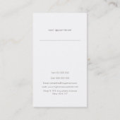 シンプルシック三角形パターン名刺 予約カード (裏面)