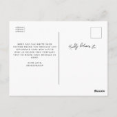 シンプルシック写真コラージュ愛とハートありがとう ポストカード (裏面)