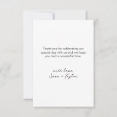 シンプルシック写真サンキューカード サンキューカード (裏面)