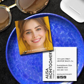 シンプルシック写真 スクエア名刺