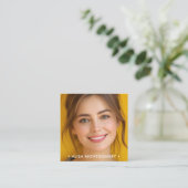 シンプルシック写真 スクエア名刺 (スタンド正面)