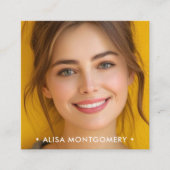 シンプルシック写真 スクエア名刺 (正面)