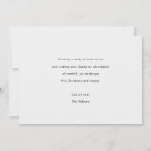 シンプルシック数々のフォトコラージュメリークリスマス シーズンカード (裏面)