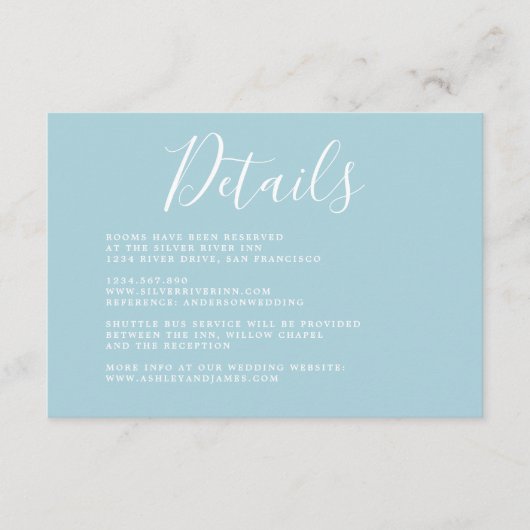 シンプルシック書結婚道詳細 エンクロージャーカード (正面)