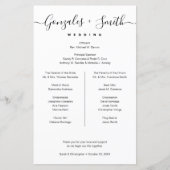 シンプルシック白黒カスタムブライダルパーティ一覧 (正面)