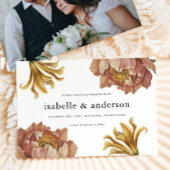 シンプルシック素朴フローラ結婚写真 セーブザデート