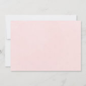 シンプルシック赤面フローラ結婚の延期 招待状 (裏面)