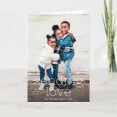 シンプルシック送信ラブバレンタインデー写真 シーズンカード (正面)