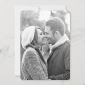 シンプルシック金ゴールドの写真婚式の保存日 招待状 (裏面)