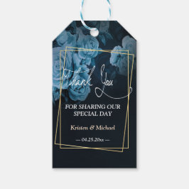 シンプルシック金ゴールドジオメトリック感謝していフレーム ギフトタグ