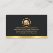 シンプルシック金ゴールドマニャンサイネージ 名刺 (裏面)