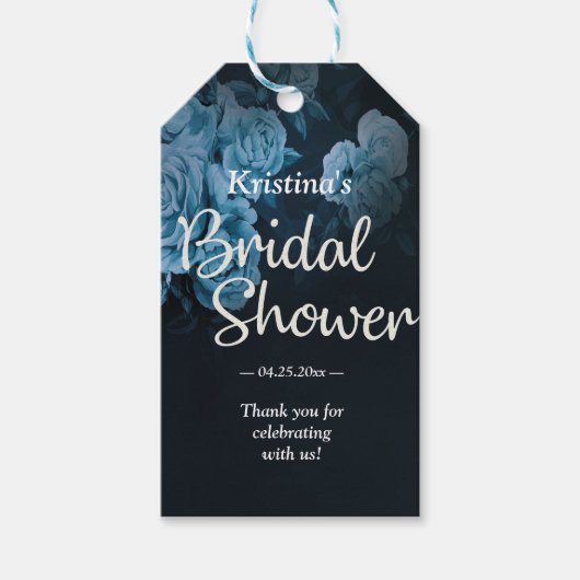 シンプルシック金ゴールド幾何学模様ブライダルシャワー ギフトタグ (正面)