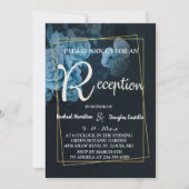 シンプルシック金ゴールド幾何学模様披露宴 招待状 (正面)