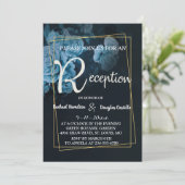 シンプルシック金ゴールド幾何学模様披露宴 招待状 (スタンド正面)