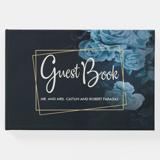 シンプルシック金ゴールド幾何学模様 ゲストブック (正面)