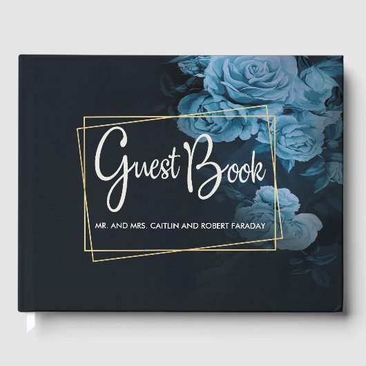 シンプルシック金ゴールド幾何学模様 ゲストブック (正面)