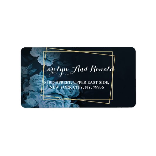 シンプルシック金ゴールド幾何学模様 ラベル (正面)