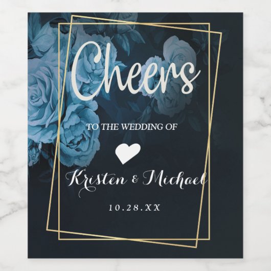 シンプルシック金ゴールド幾何学模様 ワインラベル (シングルラベル)