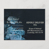 シンプルシック金ゴールド幾何学的フレームRSVP招待状 インビテーションポストカード (裏面)