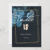 シンプルシック金ゴールド幾何結婚フレーム表 招待状 (正面)