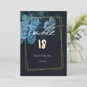 シンプルシック金ゴールド幾何結婚フレーム表 招待状 (スタンド正面)