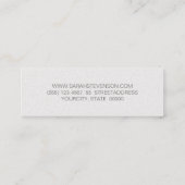 シンプルシック&スパークモダンリー金ゴールドフェイクシークン スキニー名刺 (裏面)