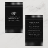 シンプルシック・ブラック・ミニマリスト 名刺 (正面/裏面)