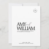 シンプルシック・ミニマスタイリッシュモダンリスト・エレガント 招待状 (正面)