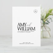 シンプルシック・ミニマスタイリッシュモダンリスト・エレガント 招待状 (スタンド正面)