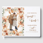 シンプルシックTerracotta写真の書結婚跡 ゲストブック (正面)