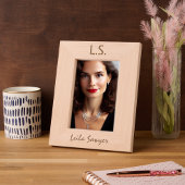 シンプルシッパーソナライズされたク・モノグラムと名前 レーザー彫刻フレーム