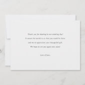 シンプルシッモダンク数々のフォト結婚コラージュ サンキューカード (裏面)