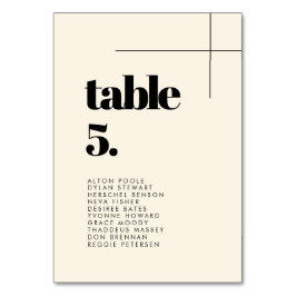 シンプルシッ結婚ク・クリームのシーティング・チャート テーブルナンバー