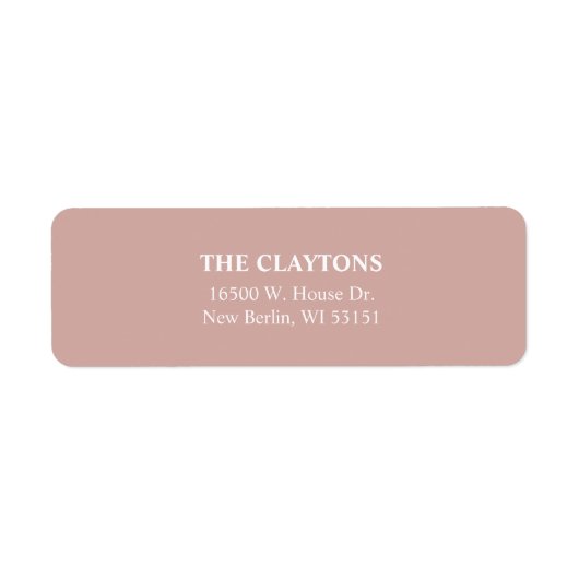 シンプルシナモンバラ差出人住所ラベル ラベル (正面)
