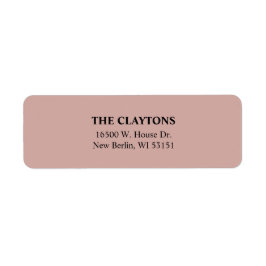 シンプルシナモンバラ差出人住所ラベル ラベル