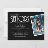 シンプルシニア卒業党招待状 招待状 (正面)