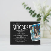 シンプルシニア卒業党招待状 招待状 (スタンド正面)