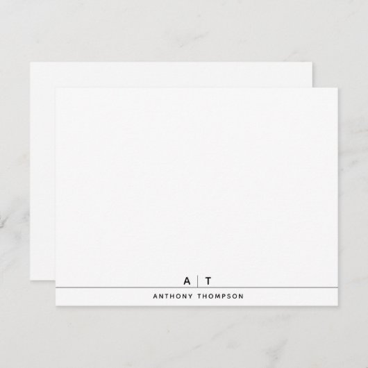 シンプルシパーソナライズされたック ノートカード (正面/裏面)