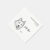 シンプルシベリア・ハスキーの犬の結婚私は スタンダードカクテルナプキン (角)